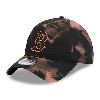 Men's New Era Black Boston Red Sox Bleach Wash 9TWENTY Adjustable Hat