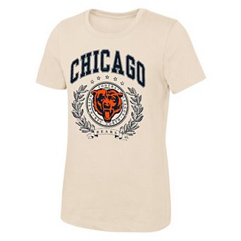 Girls Youth Outerstuff Natural Chicago Bears Undefeated T-Shirt