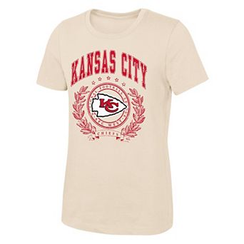 Girls Youth Outerstuff Natural Kansas City Chiefs Undefeated T-Shirt