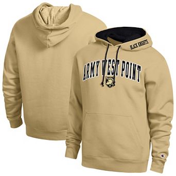 Men's Champion Gold Army Black Knights Arch Tackle Twill Hoodie