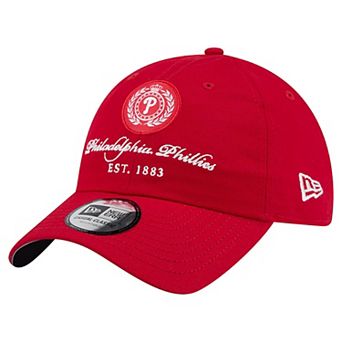 Women's New Era Red Philadelphia Phillies Script Patch Casual Classic Adjustable Hat