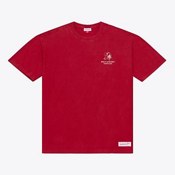 Men's Mitchell & Ness Red Tampa Bay Buccaneers Core Essentials Micro Logo T-Shirt