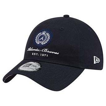Women's New Era Navy Atlanta Braves Script Patch Casual Classic Adjustable Hat