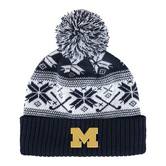 Unisex Ahead Navy Michigan Wolverines Cuffed Knit Hat with Pom