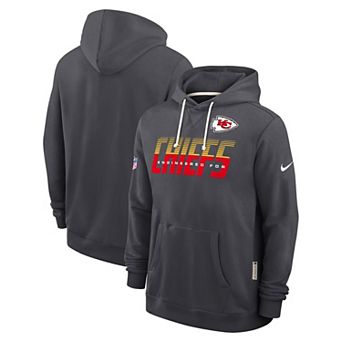 Men's Nike Charcoal Kansas City Chiefs Sideline Standard Issue Top Prospect Dri-FIT Hoodie