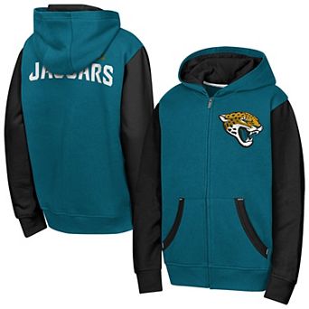 Youth Outerstuff Teal Jacksonville Jaguars Stadium Colorblock Full-Zip Hoodie