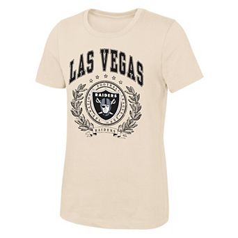 Girls Youth Outerstuff Natural Las Vegas Raiders Undefeated T-Shirt