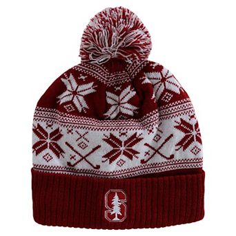 Unisex Ahead Cardinal Stanford Cardinal Cuffed Knit Hat with Pom