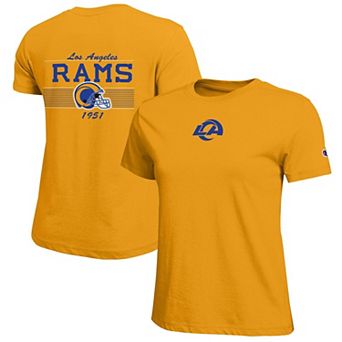 Women's Champion Gold Los Angeles Rams Classic Sol T-Shirt