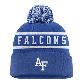 Men's Nike Royal Air Force Falcons Peak Cuffed Knit Hat with Pom