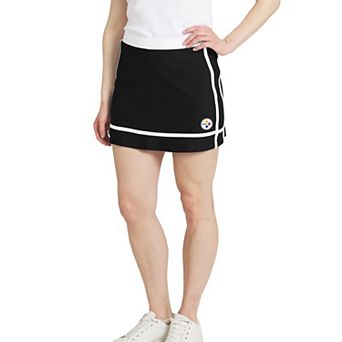Women's WEAR by Erin Andrews Black Pittsburgh Steelers Stripe Skort
