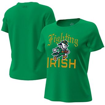 Women's Under Armour Kelly Green Notre Dame Fighting Irish Irish Wear Green Collection Tech T-Shirt