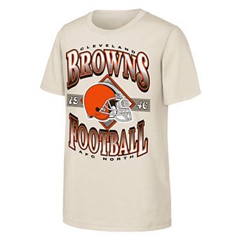 Youth Outerstuff Natural Cleveland Browns NFL Of Days Past T-Shirt