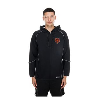 Men's New Era Black Chicago Bears Combine Authentic Raglan Full-Zip Hoodie