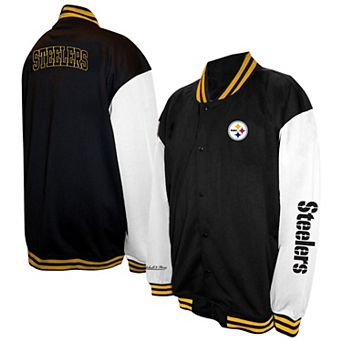 Men's Profile Black Pittsburgh Steelers Big & Tall Full-Snap Varsity Jacket