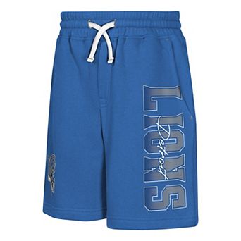 Youth Outerstuff Blue Detroit Lions Audible Fleece Shorts
