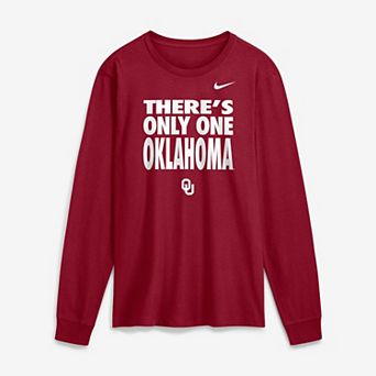 Men's Nike Crimson Oklahoma Sooners 2026 Sideline Slogan Dri-FIT Long Sleeve T-Shirt