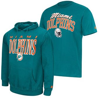Men's Starter Aqua Miami Dolphins Vintage Logo Hoodie & T-Shirt Combo Pack