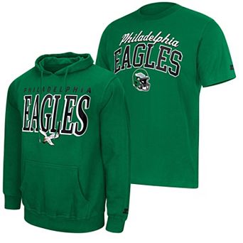 Men's Starter Kelly Green Philadelphia Eagles Vintage Logo Hoodie & T-Shirt Combo Pack