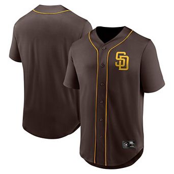 Men's Fanatics Brown San Diego Padres Franchise Button-Up Fashion Top