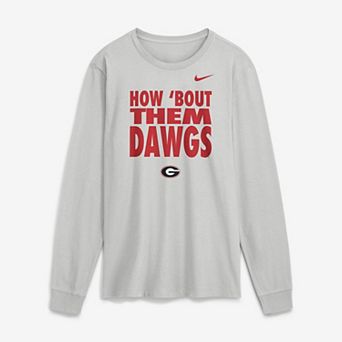 Men's Nike Gray Georgia Bulldogs 2026 Sideline Slogan Dri-FIT Long Sleeve T-Shirt