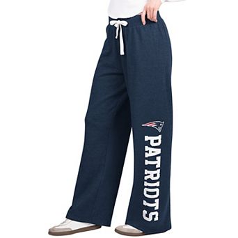 Women's Starter Navy New England Patriots Field Wide Leg Sweatpants