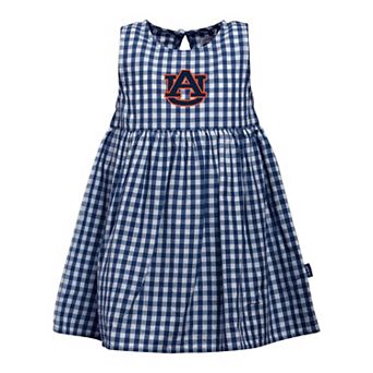 Girls Infant Garb Navy Auburn Tigers Loren Gingham Dress