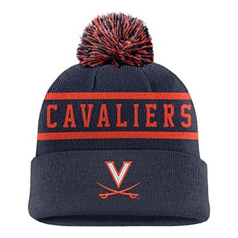 Men's Nike Navy Virginia Cavaliers Peak Cuffed Knit Hat with Pom