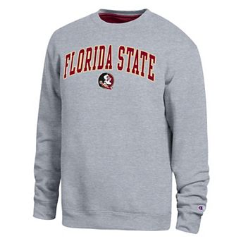Men's Champion Heather Gray Florida State Seminoles Arch Sweatshirt