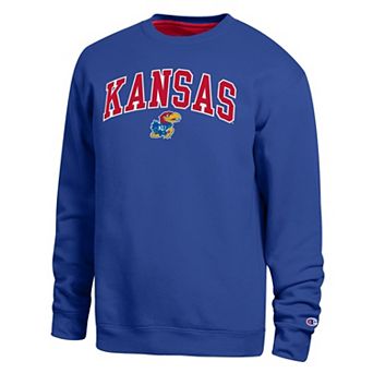 Men's Champion Royal Kansas Jayhawks Arch Sweatshirt