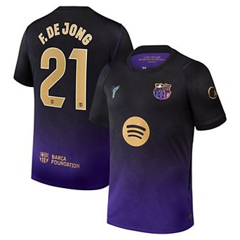Men's Nike Frenkie de Jong Purple Barcelona 2026/27 Away Stadium Replica Jersey