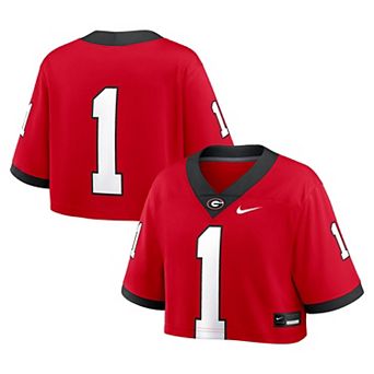 Women's Nike Red Georgia Bulldogs Game Crop Top Jersey