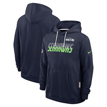 Men's Nike College Navy Seattle Seahawks Sideline Standard Issue Top Prospect Dri-FIT Hoodie
