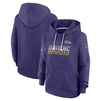 Women's Nike Purple Baltimore Ravens Sideline Standard Issue Dri-FIT Hoodie