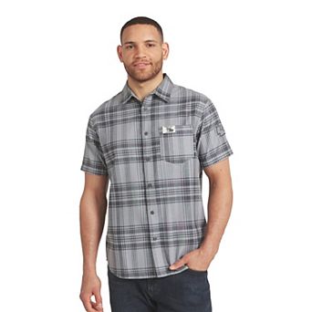 Men's Darius Rucker Collection by Fanatics Gray Kansas City Chiefs Woven Short Sleeve Button-Up Shirt