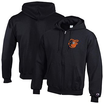 Men's Champion Black Baltimore Orioles Powerblend Full-Zip Hoodie