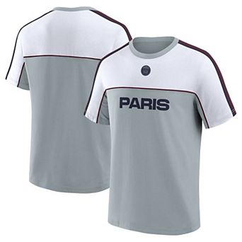Men's Fanatics Gray Paris Saint-Germain Retro Suede Lockup T-Shirt
