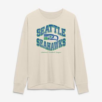 Women's Fanatics Cream Seattle Seahawks Heritage Legacy Long Sleeve T-Shirt