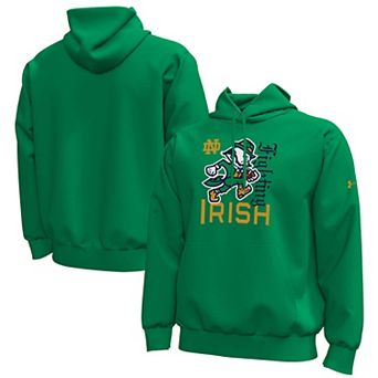 Men's Under Armour #1 Kelly Green Notre Dame Fighting Irish Irish Wear Green Icon Fleece Hoodie