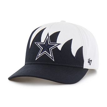 Men's '47 White/Navy Dallas Cowboys Jagged Hitch Adjustable Hat