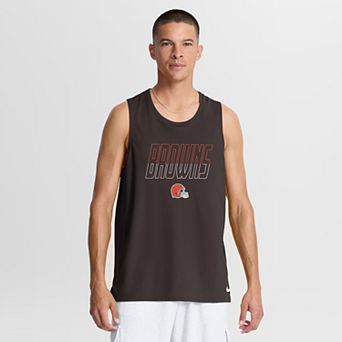 Men's Nike Brown Cleveland Browns Kickoff Miler Dri-FIT Tank​ Top