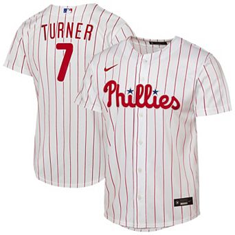 Youth Nike Trea Turner White Philadelphia Phillies Home Replica Jersey