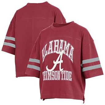 Women's Pressbox Crimson Alabama Crimson Tide Wayne Tyler Cropped T-Shirt