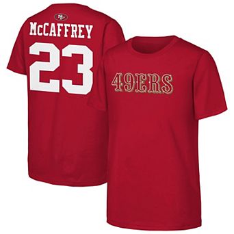 Youth Outerstuff Christian McCaffrey Scarlet San Francisco 49ers Name & Number T-Shirt