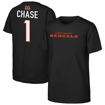 Youth Outerstuff Ja'Marr Chase Black Cincinnati Bengals Name & Number T-Shirt