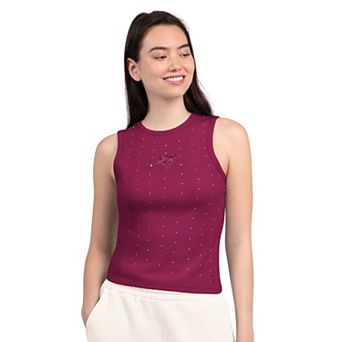 Women's Starter Maroon Tampa Bay Buccaneers Rhinestone Sprinkle Ribbed Tank