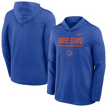 Men's Nike Royal Boise State Broncos 2026 Sideline Dri-FIT Lightweight Hooded Top