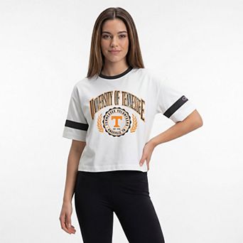 Women's Champion White Tennessee Volunteers Striped Ringer T-Shirt