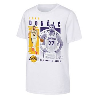 Youth Outerstuff Luka Dončić White Los Angeles Lakers Highlights T-Shirt
