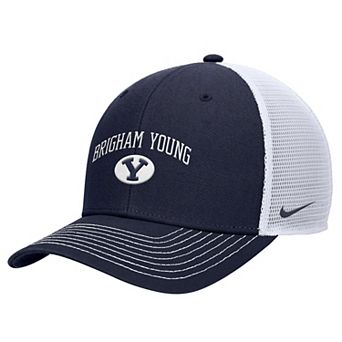 Men's Nike Navy BYU Cougars Rise Adjustable Trucker Hat